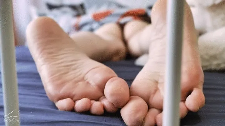 Her sexy candid young napping feet