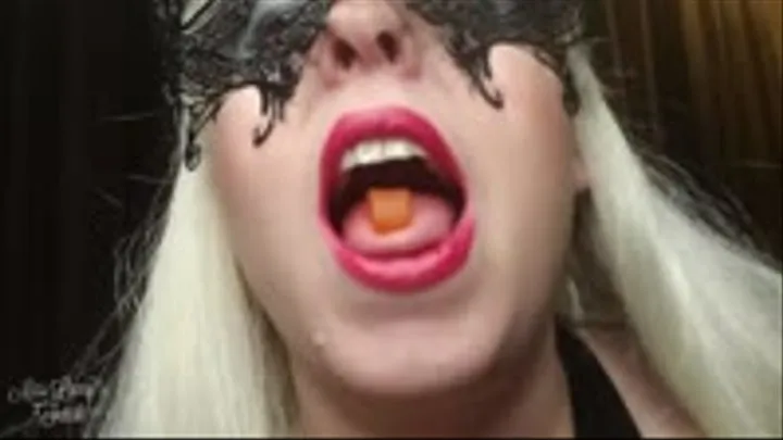 Miss Lacey Chewing, Sucking, and Slurping on Welch's Fruit Snack Gummies
