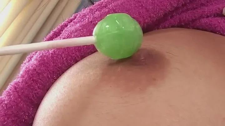 Hairy teen 18+ and his lollipop