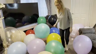 24 inch balloon popping with fingers and lighter
