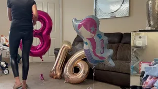 Sit popping tight foil balloons