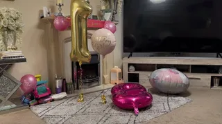 Foil balloon sit pop