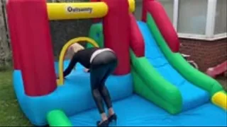 Bouncy castle meets my high heels destruction