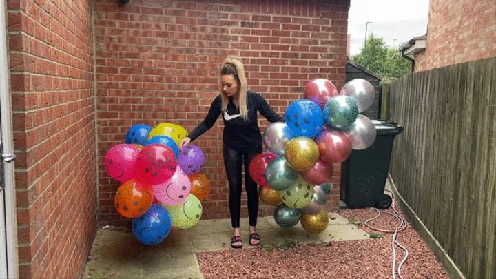 50 Balloons popped while smoking