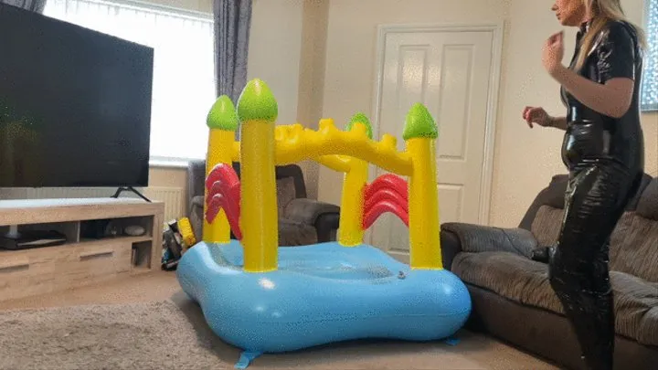 Bouncy castle ends up popped