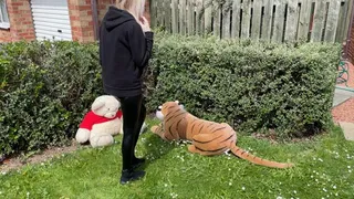 Teddy and tiger destruction