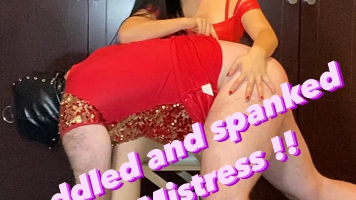 Ass paddled and spanked by Mistress in red! It hurts so much mistress! Please stop!