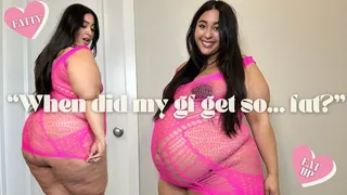 Girlfriend Degraded For Massive Weight Gain | Valentines Lingerie Surprise