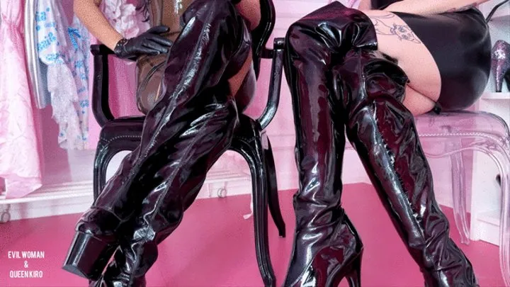 EvilWoman: Double Domme Sissy training