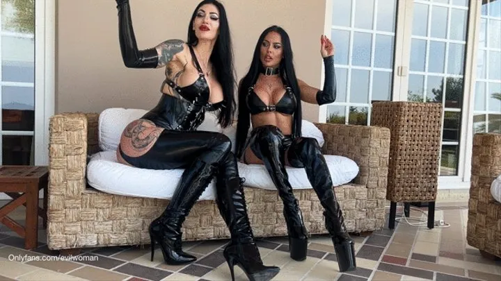 EvilWoman: Boot worship for me & Mistress Damazonia