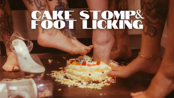 Cake Stomp and Foot Worship