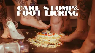 Cake Stomp and Foot Worship