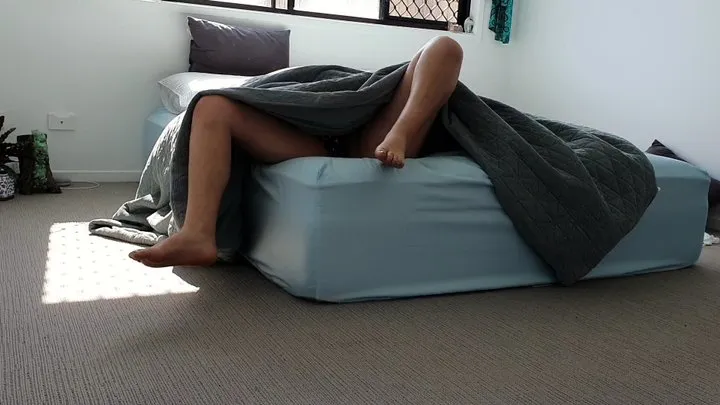 Girl Gets Stuck in Corner of Bed