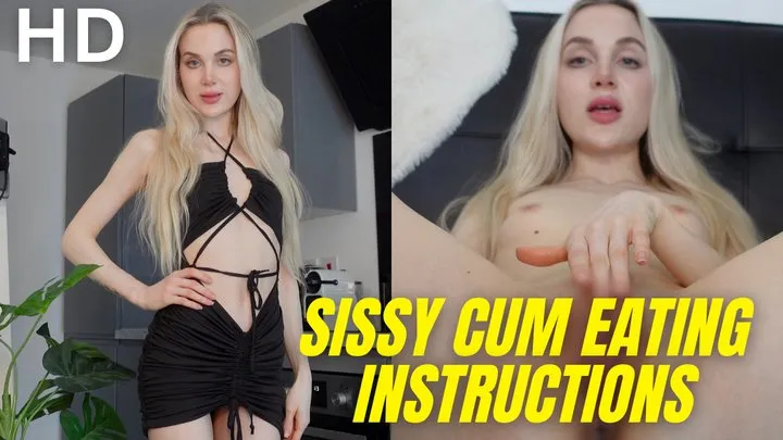 SISSY CUM EATING INSTRUCTIONS