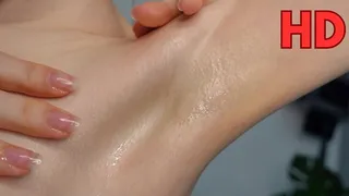 Oily Armpit Extreme Close Up