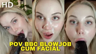 POV Blowjob Facial Cum In Mouth