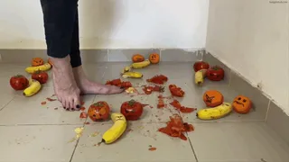 STOMPING AND CRUSHING FRUIT COCKS UNDER MY BAREHEELS **CUSTOM CLIP**