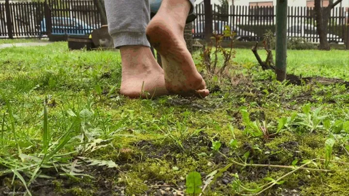 DIRTY FEET WALKING ON GRASS