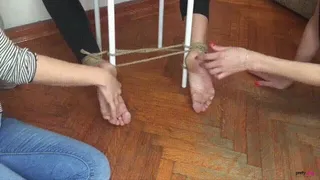 TIED UP FEET TICKLING