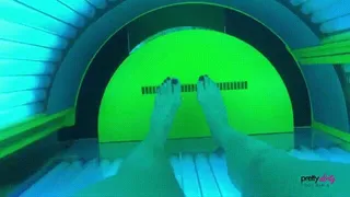 TANNING BED CANDID FEET TEASE DAY 3