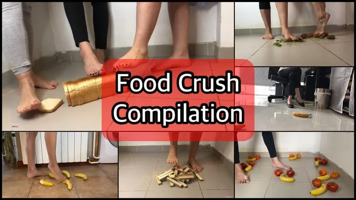 SEXY GIRLS CRUSHING FOOD UNDER THEIR FEET BEST OFF