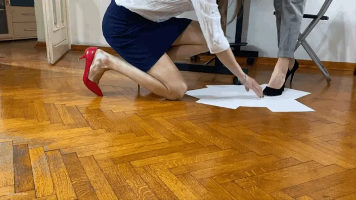 MEAN BOSS HAND TRAMPLE CLUMSY SECRETARY