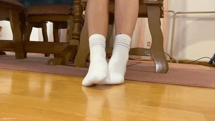 NEW FOOT MODEL ALEX IS TEASING YOU IN WHITE SOCKS