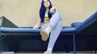 Shoe Dangling and Orgasm Control