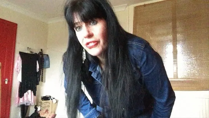 Denim Clad Mistress Wearing Dirty Trainers