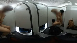 Dressing room crossed legs orgasm 360 VR