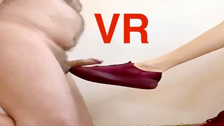 Velvet sneakers footjob VR