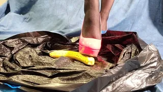 Throw the whole dick away (High Heeled Banana Crushing)