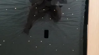 Getting off in the reflection of the ceiling mirror [Vertical Video]