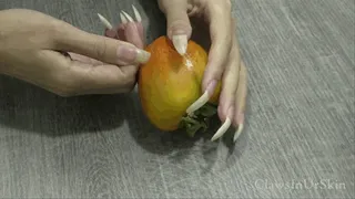 Clawing fruit with my amazing nails