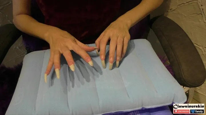 Nails against inflatable pillows