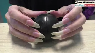 nails scratching the ball - let's check what's inside