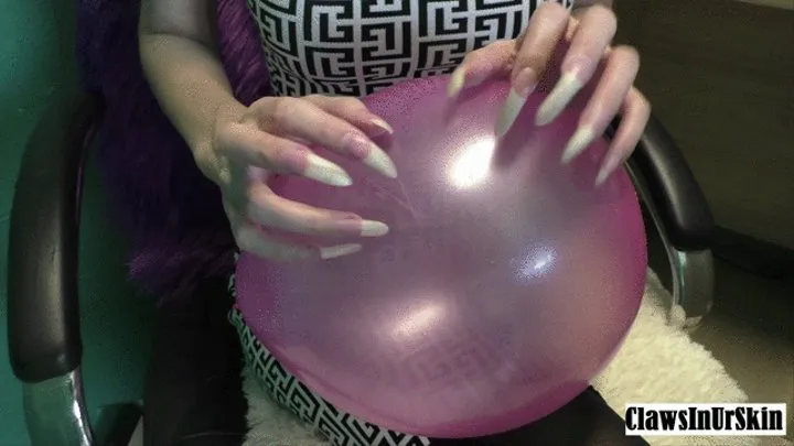 Scratching and popping balloons, some of them with water)