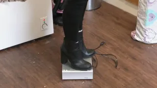 Marantz CD Player Stomped Under Natalia's Boots