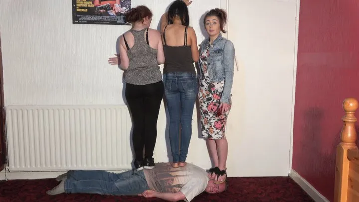 3 Girls Step On The Slave