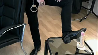 MAster is Doing Shoejob to Dildo - Part 2