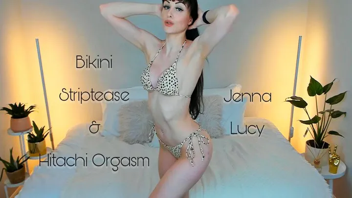 Bikini Striptease & Hitachi Orgasm