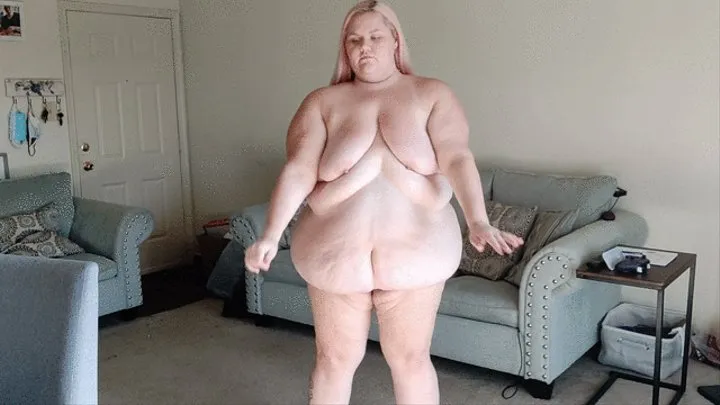 ssbbw naked flexibility stretch routine