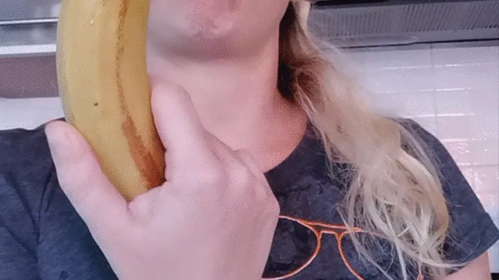 Big banana in my mouth