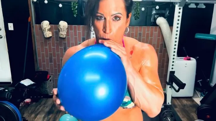 Muscle Milf Kandylegs Balloon Popping Video Part 2