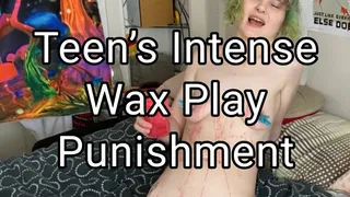 School Girl's Wax Punishment On Her Tits And Pussy