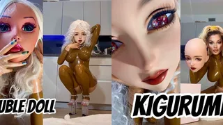 DOUBLE KIGURUMI Masking Moaning Talking LATEX