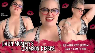 Earn Step-mommy's Crimson Kisses: JOI with Post Orgasm Pain, CEI, Red Lipstick Kissing, Mature MiLF Domme OctoGoddess