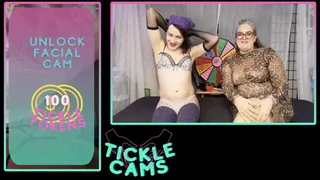 Tickle Cams: Tickling Live Show with BBW MILF and blind, ticklish TGirl featuring OctoGoddess and Quiver