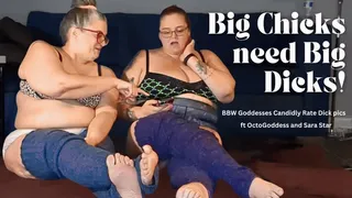 Big Chicks Need Big Dicks: BBWs Candidly Talk Dick Size, SPH and Rate Pics ft OctoGoddess and Sara Star in Long Knit Leg Warmers