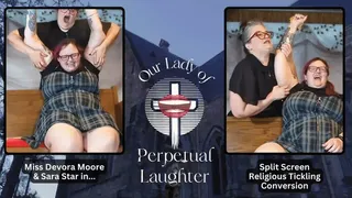 Our Lady of Perpetual Laughter: A Religious Tickling Conversion with Headmistress OctoGoddess and BBW Schoolgirl Sara Star Tickle Punishment